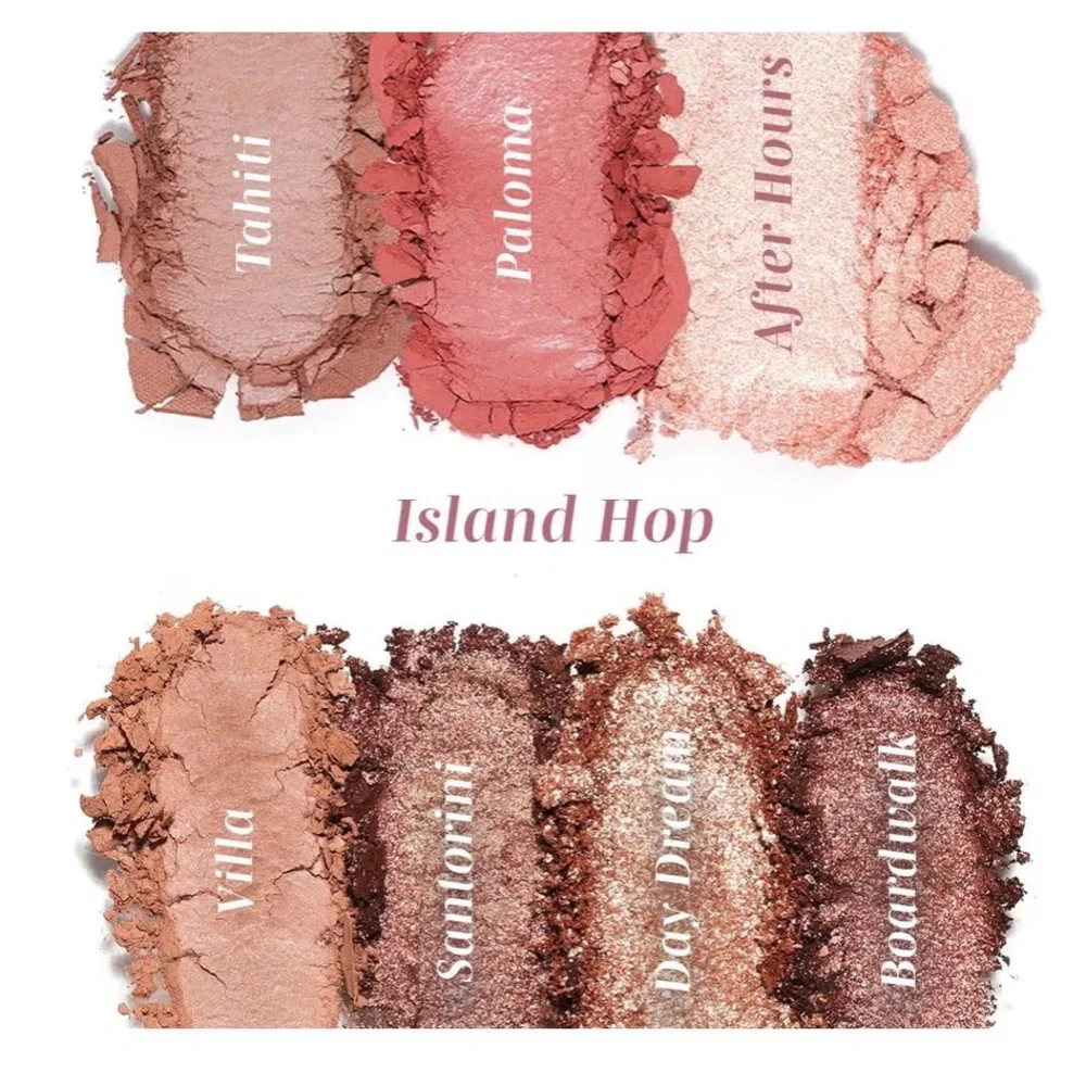 Wander ISLAND HOP Makeup Palette with Pink and Brown Shades
